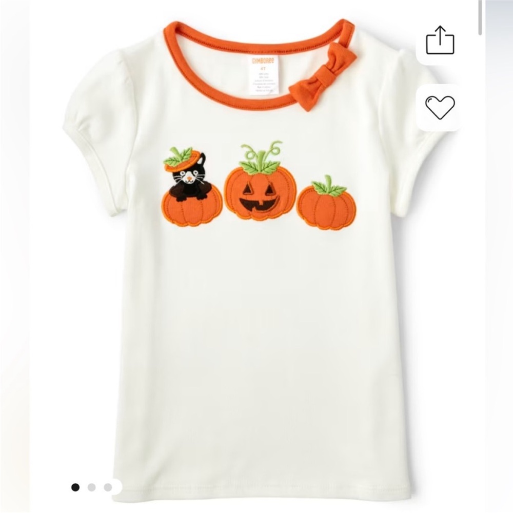 🌟GYMBOREE Embroidered “Lil Pumpkin" Top. Size 10🌟
